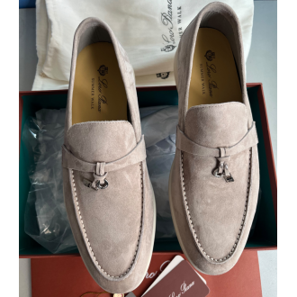 Loro Piana Loafers Shoes Gray Suede LPLSGS1020 Loro Piana Loafers Shoes Gray Suede LPLSGS1020