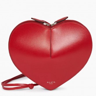 Alaia Le Coeur Heart Bag in Red Calfskin