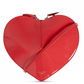 Alaia Le Coeur Heart Bag in Red Patent Calfskin