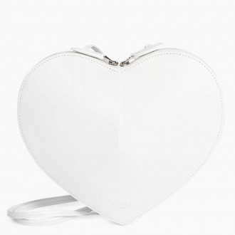 Alaia Le Coeur Heart Bag in White Calfskin