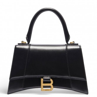 Balenciaga Hourglass Small Bag in Black Box Calfskin Balenciaga Hourglass Small Bag in Black Box Calfskin