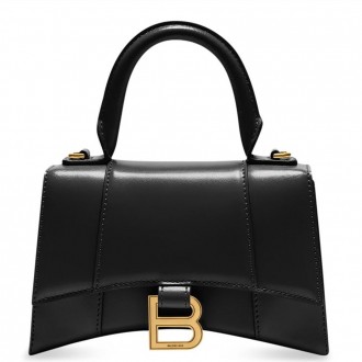 Balenciaga Hourglass XS Bag in Black Box Calfskin Balenciaga Hourglass XS Bag in Black Box Calfskin
