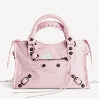 Balenciaga Le City Mini Bag in Pink Arena Lambskin Balenciaga Le City Mini Bag in Pink Arena Lambskin