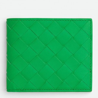 Bottega Veneta Bi-fold Wallet in Parakeet Intrecciato Calfskin Bottega Veneta Bi-fold Wallet in Parakeet Intrecciato Calfskin