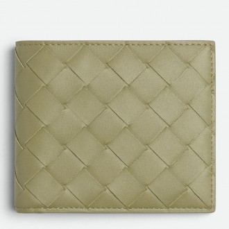 Bottega Veneta Bi-fold Wallet in Travertine Intrecciato Calfskin Bottega Veneta Bi-fold Wallet in Travertine Intrecciato Calfskin