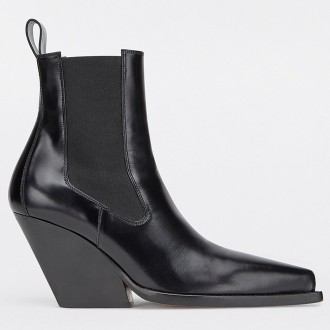 Bottega Veneta BV Lean Chelsea Boots In Black Calfskin Bottega Veneta BV Lean Chelsea Boots In Black Calfskin