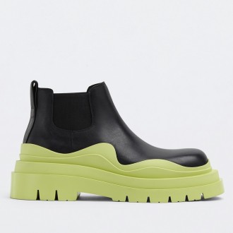 Bottega Veneta BV Tire Ankle Boots with Yellow Outsole Bottega Veneta BV Tire Ankle Boots with Yellow Outsole