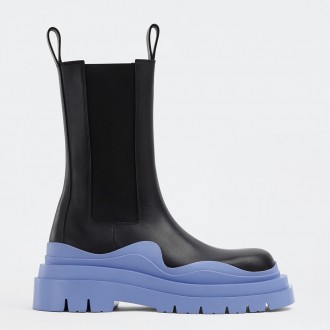 Bottega Veneta BV Tire Chelsea Boots with Blue Outsole Bottega Veneta BV Tire Chelsea Boots with Blue Outsole