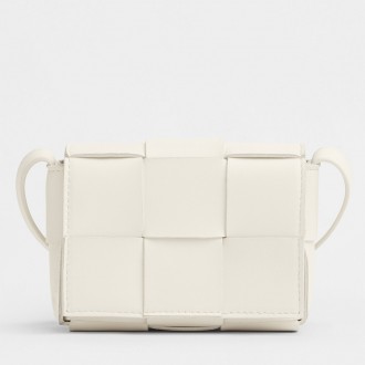 Bottega Veneta Candy Cassette Bag In White Lambskin Bottega Veneta Candy Cassette Bag In White Lambskin