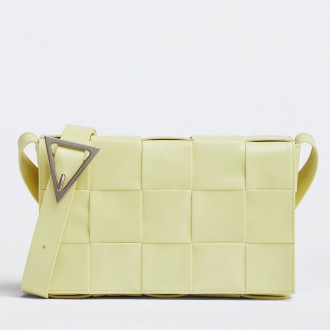 Bottega Veneta Cassett Bag In Lemon Wrinkled Calfskin Bottega Veneta Cassett Bag In Lemon Wrinkled Calfskin