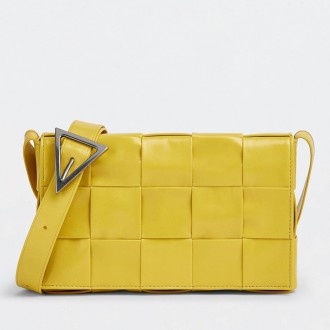 Bottega Veneta Cassett Bag In Yellow Wrinkled Calfskin Bottega Veneta Cassett Bag In Yellow Wrinkled Calfskin