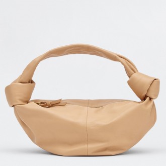 Bottega Veneta Double Knot Bag In Beige Calfskin Bottega Veneta Double Knot Bag In Beige Calfskin