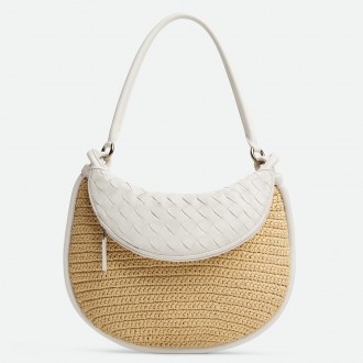 Bottega Veneta Gemelli Medium Bag in Natural Raffia Bottega Veneta Gemelli Medium Bag in Natural Raffia