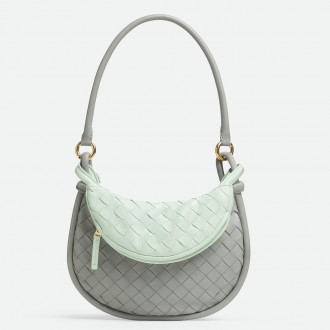Bottega Veneta Gemelli Small Bag in Grey/Glacier Intrecciato Lambskin Bottega Veneta Gemelli Small Bag in Grey/Glacier Intrecciato Lambskin