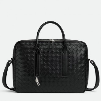 Bottega Veneta Getaway Briefcase in Black Intrecciato Calfskin Bottega Veneta Getaway Briefcase in Black Intrecciato Calfskin