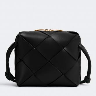 Bottega Veneta Mini Cassette Camera Bag In Black Lambskin Bottega Veneta Mini Cassette Camera Bag In Black Lambskin