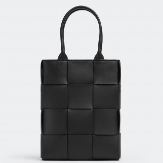 Bottega Veneta Mini Cassette Tote Bag In Black Lambskin Bottega Veneta Mini Cassette Tote Bag In Black Lambskin