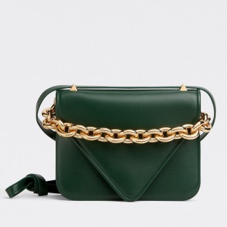 Bottega Veneta Mount Small Bag In Green Calfskin Bottega Veneta Mount Small Bag In Green Calfskin