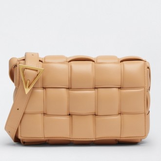 Bottega Veneta Padded Cassette Bag In Almond Lambskin Bottega Veneta Padded Cassette Bag In Almond Lambskin