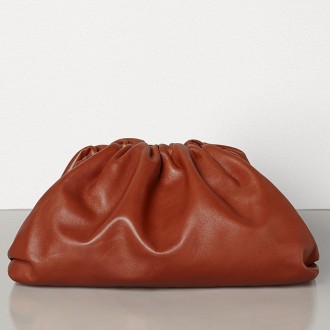 Bottega Veneta The Pouch Clutch In Rust Calfskin Bottega Veneta The Pouch Clutch In Rust Calfskin