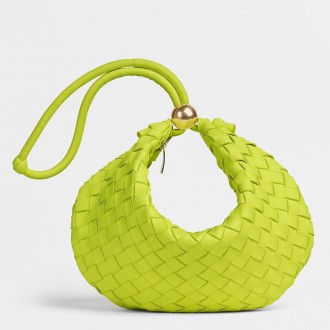 Bottega Veneta Turn Bag In Acid Kiwi Intrecciato Lambskin Bottega Veneta Turn Bag In Acid Kiwi Intrecciato Lambskin