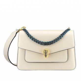 Bvlgari Serpenti Forever Medium Crossbody Bag with Chain White Bvlgari Serpenti Forever Medium Crossbody Bag with Chain White