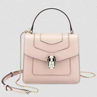 Bvlgari Serpenti Forever Small Bag In Beige Calfskin Bvlgari Serpenti Forever Small Bag In Beige Calfskin