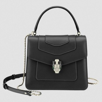 Bvlgari Serpenti Forever Small Bag In Black Calfskin Bvlgari Serpenti Forever Small Bag In Black Calfskin