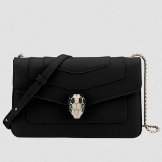 Bvlgari Serpenti Forever Small Cross-body Bag In Black Calfskin Bvlgari Serpenti Forever Small Cross-body Bag In Black Calfskin