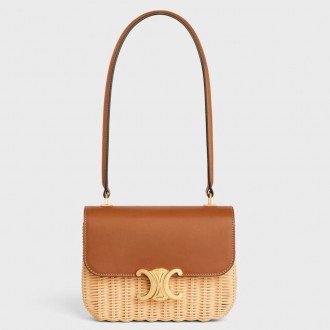 Celine Garance Teen Bag in Wicker and Calfskin