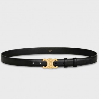 Celine Medium Triomphe Belt 25MM in Black Calfskin Celine Medium Triomphe Belt 25MM in Black Calfskin