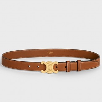 Celine Medium Triomphe Belt 25MM in Brown Calfskin Celine Medium Triomphe Belt 25MM in Brown Calfskin