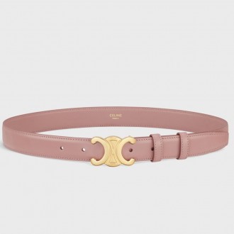 Celine Medium Triomphe Belt 25MM in Pink Calfskin Celine Medium Triomphe Belt 25MM in Pink Calfskin