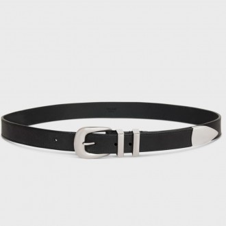 Celine Medium Western Belt 25MM in Black Leather Celine Medium Western Belt 25MM in Black Leather
