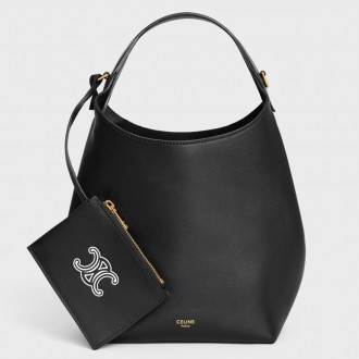 Celine Small Hobo Bag in Black Smooth Calfskin