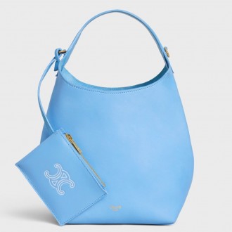 Celine Small Hobo Bag in Blue Smooth Calfskin