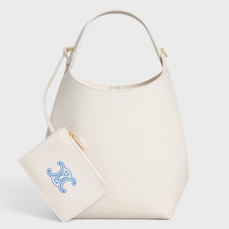 Celine Small Hobo Bag in White Smooth Calfskin