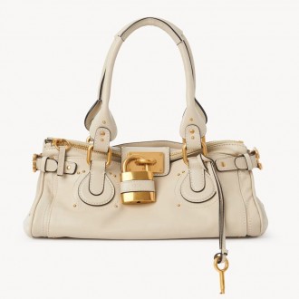 Chloe Paddington Bag in White Buffalo Leather
