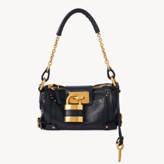 Chloe Paddington Chain Bag in Black Buffalo Leather
