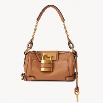 Chloe Paddington Chain Bag in Brown Buffalo Leather