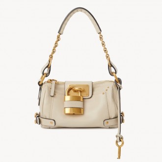 Chloe Paddington Chain Bag in White Buffalo Leather