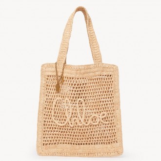 Chloe Summer Banana Tote Bag in Natural Raffia Chloe Summer Banana Tote Bag in Natural Raffia