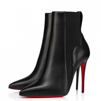 Christian Louboutin Chelsea Chick Ankle Boots 100mm in Black Leather Christian Louboutin Chelsea Chick Ankle Boots 100mm in Black Leather