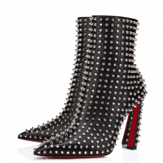 Christian Louboutin Condora Spikes 100mm Boots in Black Lambskin Christian Louboutin Condora Spikes 100mm Boots in Black Lambskin