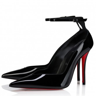 Christian Louboutin Erozee 100mm Pumps in Black Patent Leather