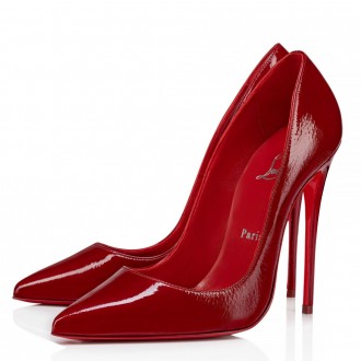 Christian Louboutin So Kate Pumps 100mm in Red Vog Patent Leather