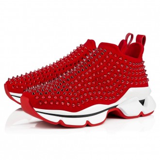 Christian Louboutin Women's Red Spike Sock Donna Sneakers Christian Louboutin Women's Red Spike Sock Donna Sneakers