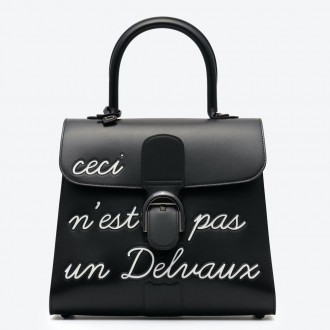 Delvaux Brillant L'Humour MM Bag in Black Box Calf Leather Delvaux Brillant L'Humour MM Bag in Black Box Calf Leather