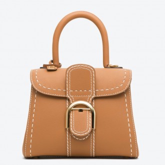 Delvaux Brillant Mini Surpique Bag in Brown Rodeo Calf Leather Delvaux Brillant Mini Surpique Bag in Brown Rodeo Calf Leather