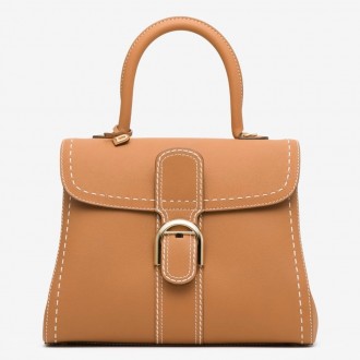 Delvaux Brillant MM Surpique Bag in Brown Rodeo Calf Leather Delvaux Brillant MM Surpique Bag in Brown Rodeo Calf Leather